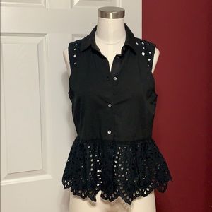 Madewell Eyelet Mix Top